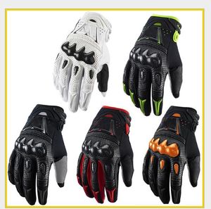 (F mottled) Cycling gloves, motorcycle cross-country climbing protection carbon fiber pure leather racing gloves equipment