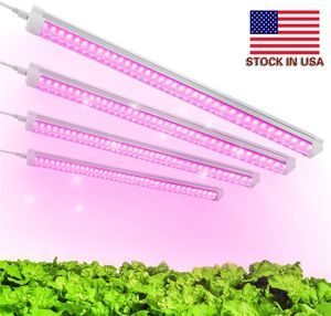 (Lot de 4) SHOPLED Grow Lights Full Spectrum for Seed Starting LED 80W (20W x 4 440W Equivalent) T8 2FT Lampe de fixation intégrée Linkable Plug and Play Growing Lights