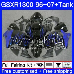 + Réservoir Pour SUZUKI GSXR-1300 GSXR1300 96 97 98 99 00 01 333HM.91 Hayabusa GSXR 1300 1996 1997 1998 1999 2000 2001 2007 Carénages Flammes bleues