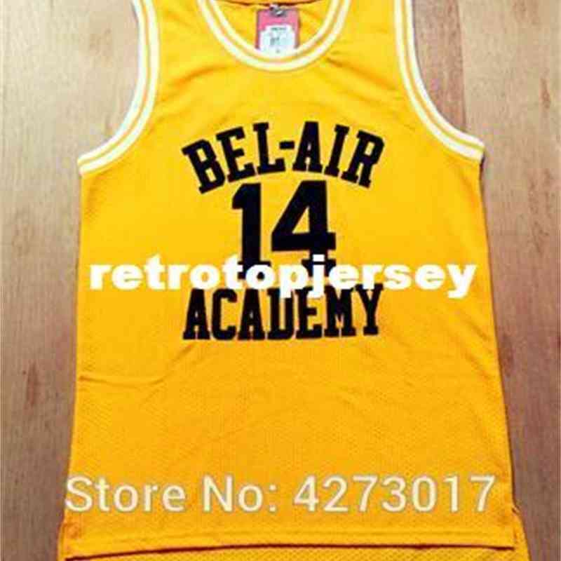 Basketbol Forması Bel Air Academy Film Taze Prensi #14 Will Smith Jersey Mens