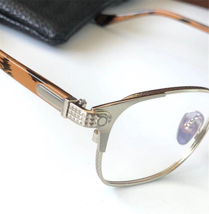 New design optical glasses GIHE square frame with exquisite carving pattern classic retro style top quality clear lens transparent eyewear