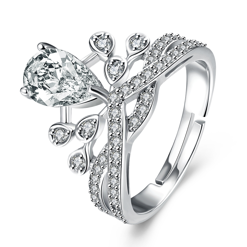 adjustable cz diamond wedding rings for women jewellery vintage design crown engagement ring with cubic zirconia - Crown Wedding Rings adjustable cz diamond wedding rings for women jewellery vintage design crown engagement ring with cubic zirconia - Crown Wedding Rings