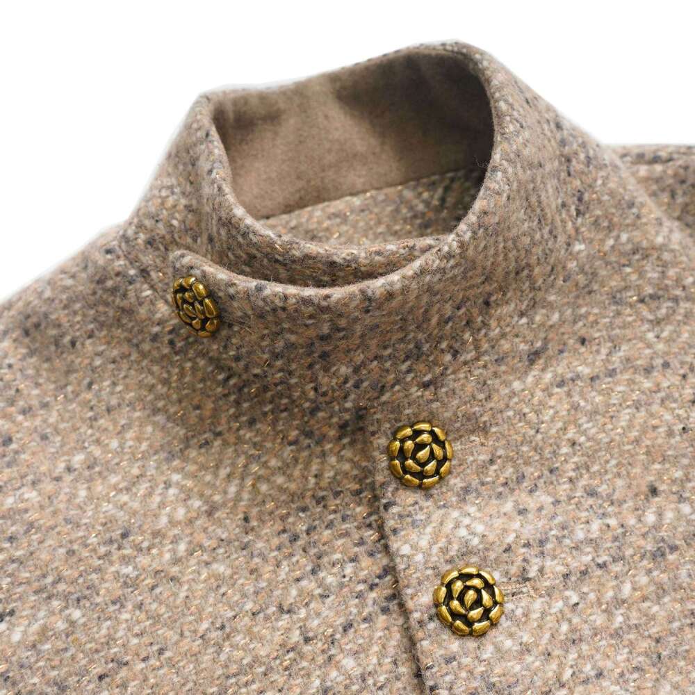 2026 Spring and Summer New Luxury and Elegant Vintage Wool Tank Top and High Waist Wide Leg Pants Set