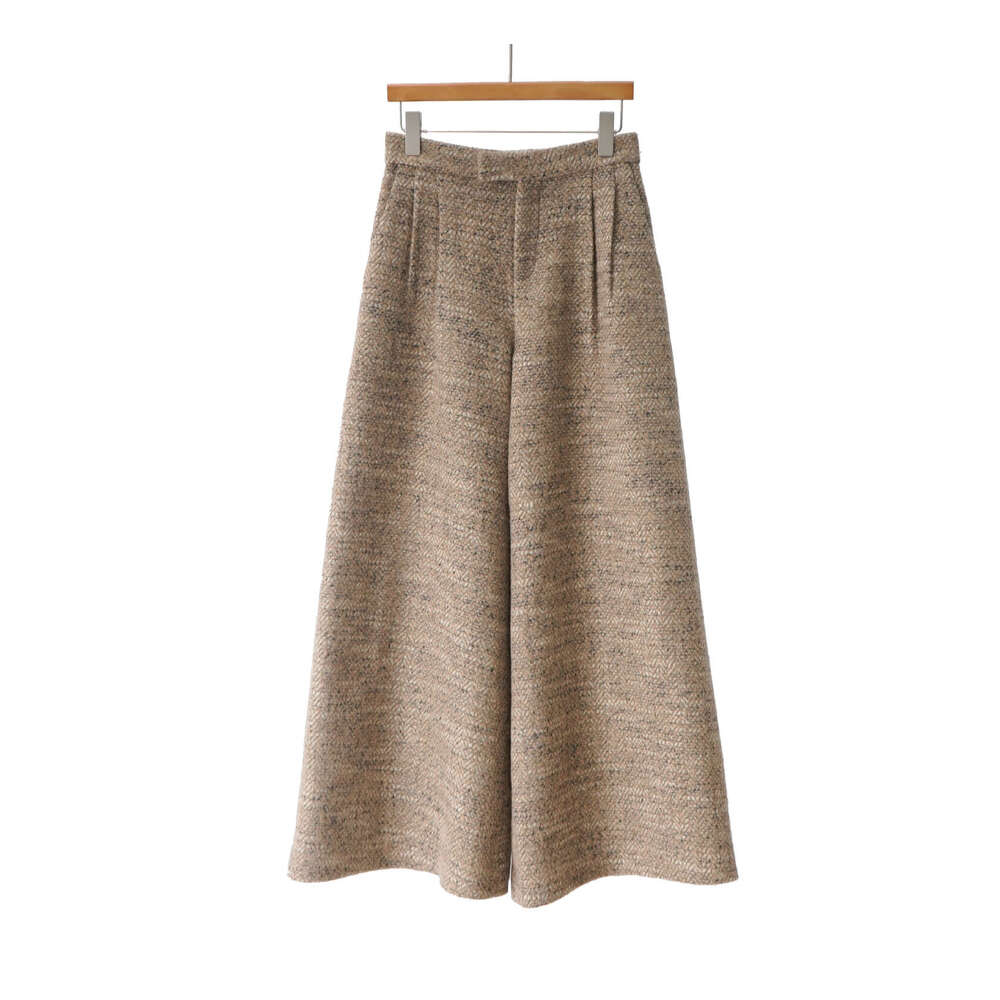 2026 Spring and Summer New Luxury and Elegant Vintage Wool Tank Top and High Waist Wide Leg Pants Set