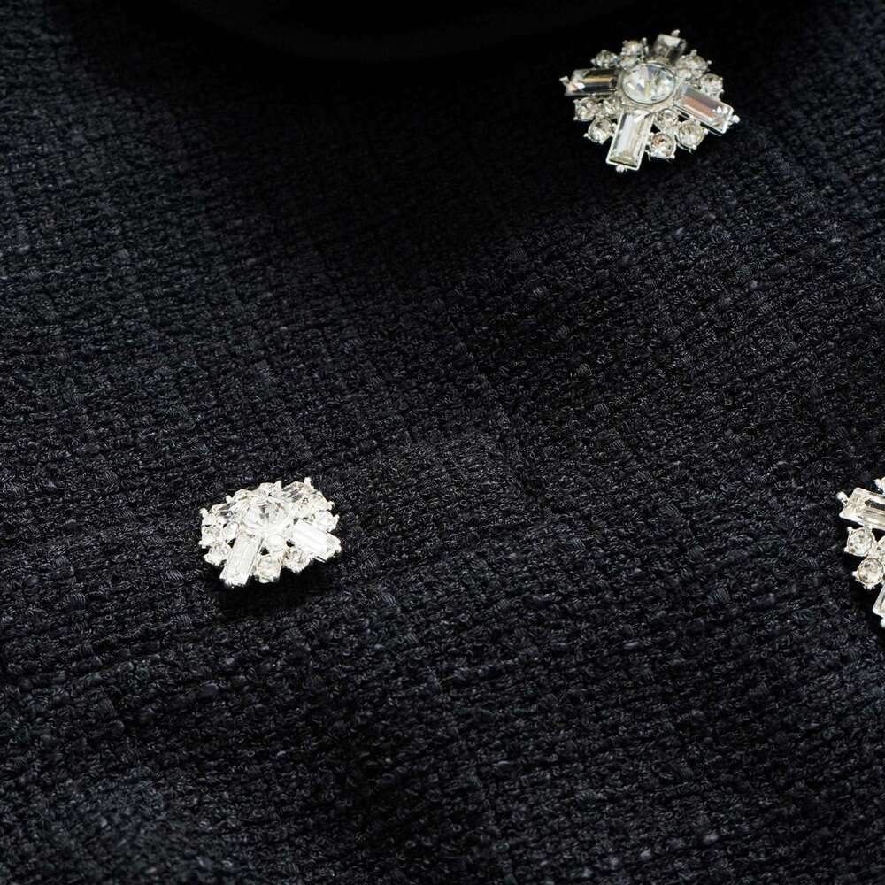 2026 Spring and Summer New Classic Black Floral Cloth Elegant Xiaoxiang Style Women's Clothing for Important Occasions