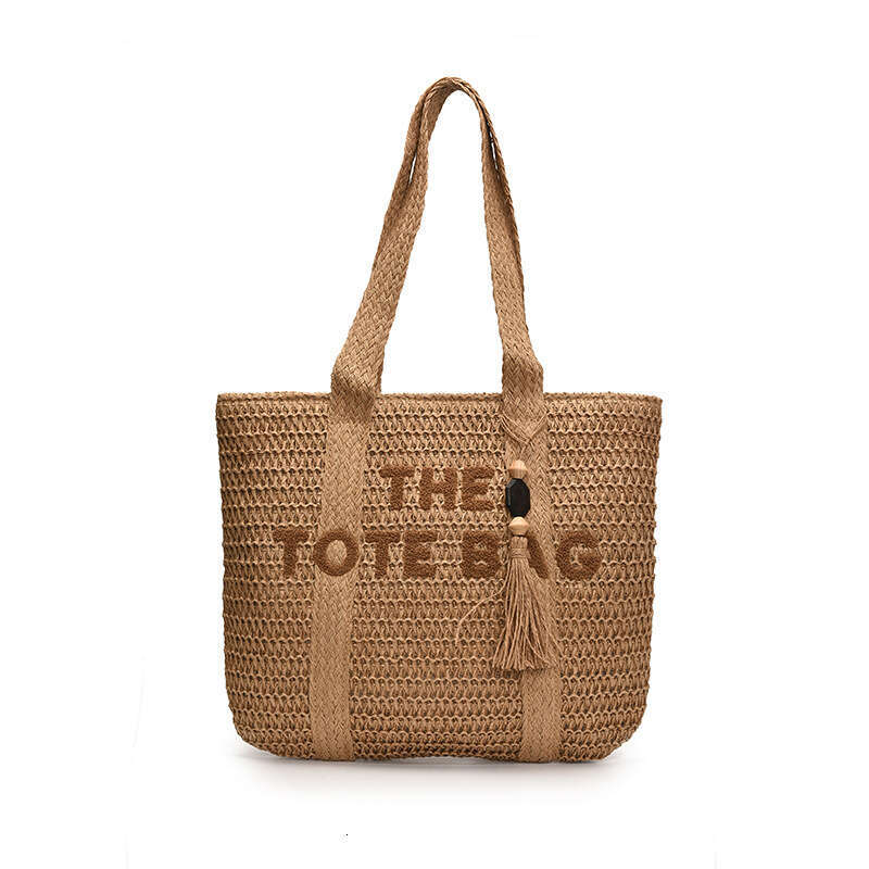 Travel Large Capacity Straw for Women New High-End Handwoven Shoulder Beach Vacation Tote Bag - view 6