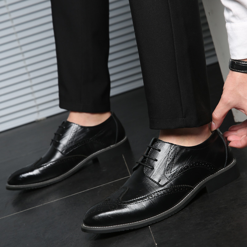 Classic Men's Retro Genuine Leather Brogue designer Shoes Mens Lace-Up Dress Business Office Flats Men Wedding Party Oxfords EU SIZE38-48