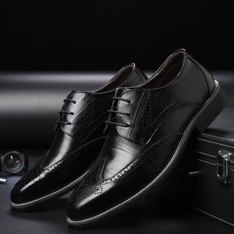 Classic Men's Retro Genuine Leather Brogue designer Shoes Mens Lace-Up Dress Business Office Flats Men Wedding Party Oxfords EU SIZE38-48