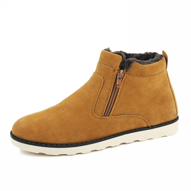 Big Size Men 2016 Top Fashion New Casual Ankle Boots Warm Winter Fur Shoes Leather Footwear bcc4