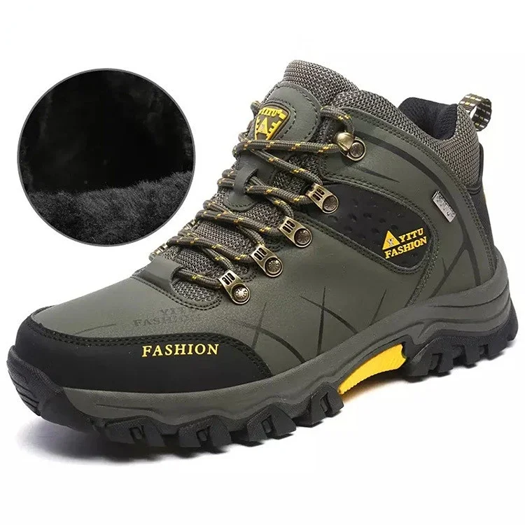 Hiking for Men High Top Mountain Climbing Shoes Male Platform Tourism Jogging Trekking Wear-resistant Sneakers atillas cdfa