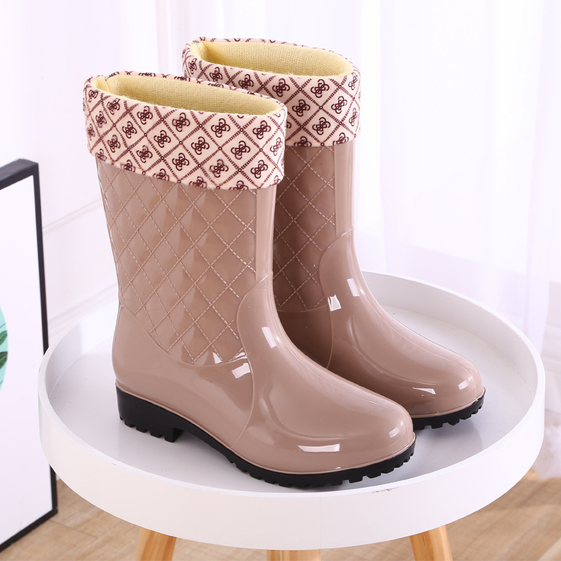 Woman Water Shoes Slip On Keep Warm Non-Slip Lluvia Washing Shoe Rain Boots For Women d34 a7a2