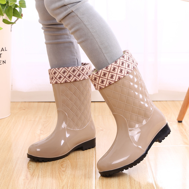 Woman Water Shoes Slip On Keep Warm Non-Slip Lluvia Washing Shoe Rain Boots For Women d34 a7a2