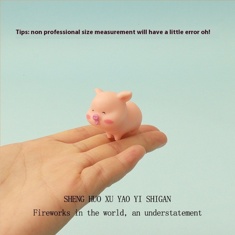 Cartoon Mini Cute Creative Milk Pig Lotus Pottery Micro Landscape Landscaping Home Automotive Decoration Small Ornaments