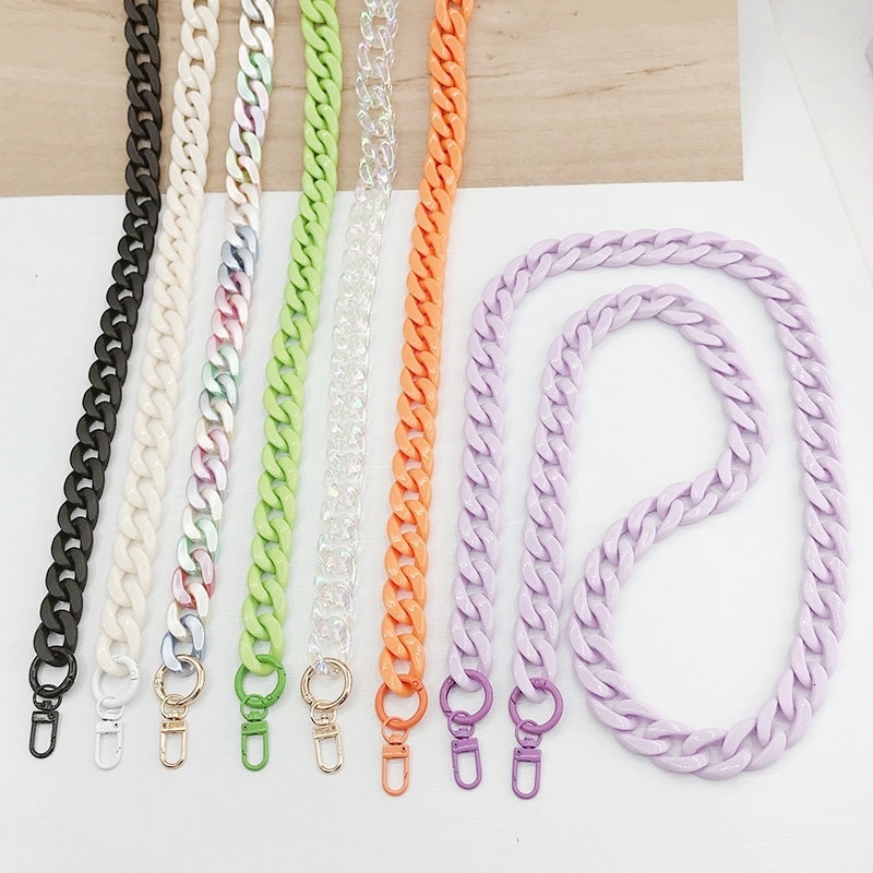 Yilian Jewelry New Color Acrylic Phone Handmade Bag Weaving with Diagonal Cross Chain