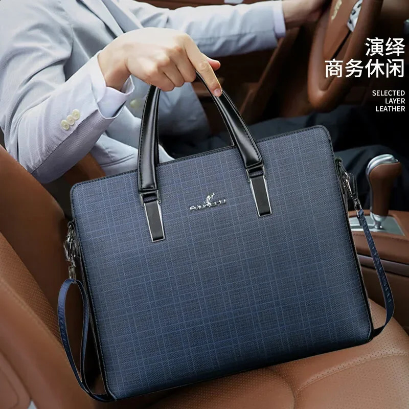 Business mens handbag office executive briefcase large y men shoulder messenger ner laptop bag 240906