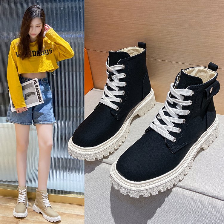 Autumn winter women's new wild fashion casual high canvas ankle boots for women atos de mujer womens sneakers shoesdr5 673b
