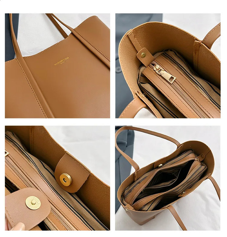 YOUDEYISI womens handbag simple and fashionable large capacity PU portable single shoulder messenger bag 240910 242f 4