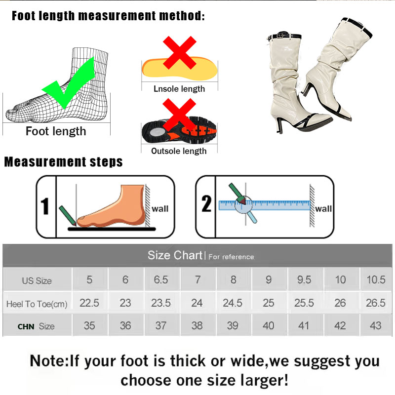 Fashion Pointed Toe Women Knee High Modern Boots Female Heels Footwear Pleated Ladies Long Booties Designer Buckle Shoes