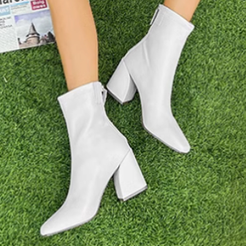 JOZHAMTA Size 34-43 Women Ankle Boots Real Leather Thick High Heels Fall Winter Shoes 2025 New Ins Casual Office Short Booties