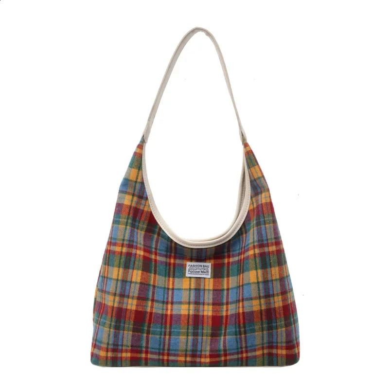 3 Retro contrast plain weave large capacity womens underwear bag fashion handbag single shoulder 240919 4