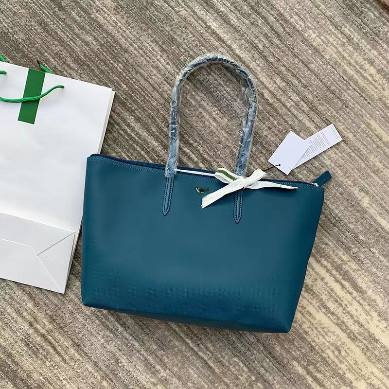 Large horizontal L French new crocodile women's shopping large capacity shoulder portable dumpg tote bag 4