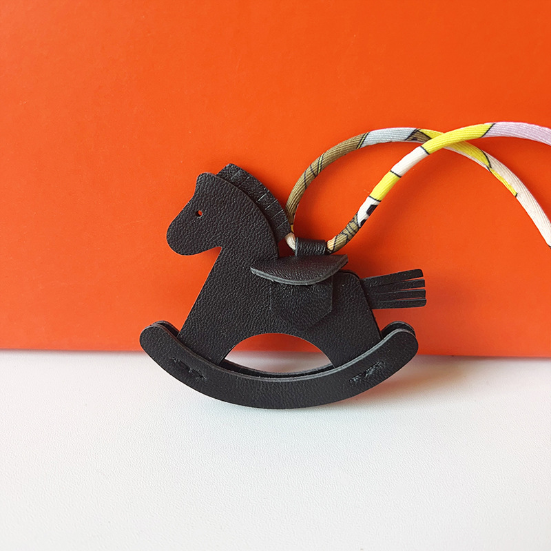 Designer Little Horse Charm Hand Made Sheepskin Leather Bag Pendant Keychian Birthday Gifts Handbag Accessories