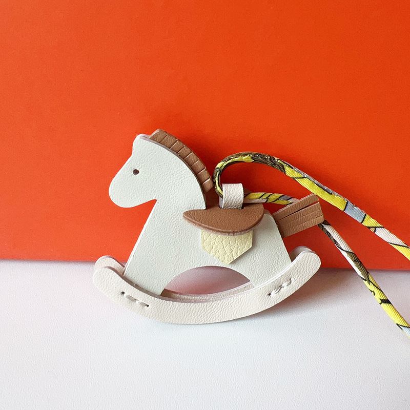 Designer Little Horse Charm Hand Made Sheepskin Leather Bag Pendant Keychian Birthday Gifts Handbag Accessories