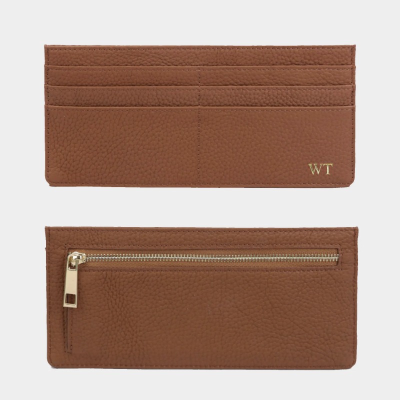 Genuine Women Card Slim Flat Zip Purse Ultra Thin Leather Long Wallet Carteras Para Mujer Portfel Damski c65b 4
