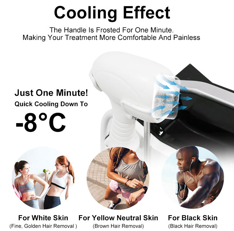 Hot Selling Portable 808 Diode Laser Hair Removal Quick Result Freezing Point Depilation Painless Hair Remover Big Spot Size Laser Follicle Penetratio