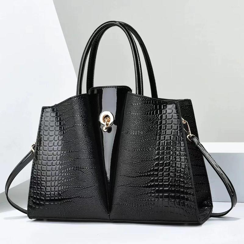 Totes Fashion Alligator Women Handbags European Design Patent Leather Ladies Shoulder Bags Female Girl Crossbody Bag