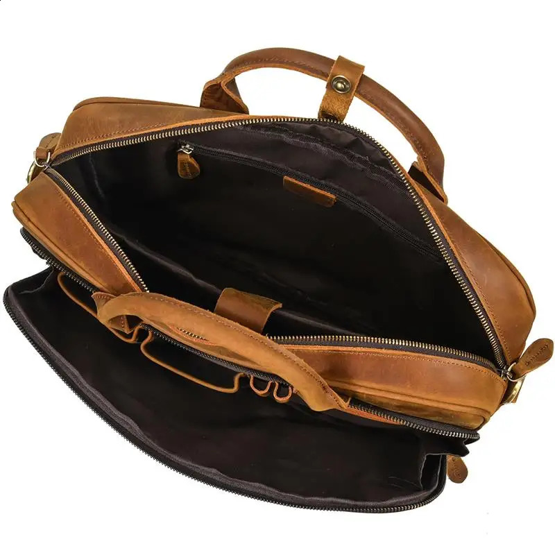 sbirds mens briefcase business shoulder bag leather messenger computer laptop handbag travel 15 inch 240810 4