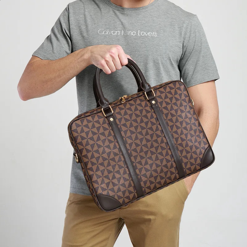 3 Copy Womens Laptop Bag for Men Suitcase Mens Executive Briefcase Replica Bags Handbag Man Leather Genuine 240816