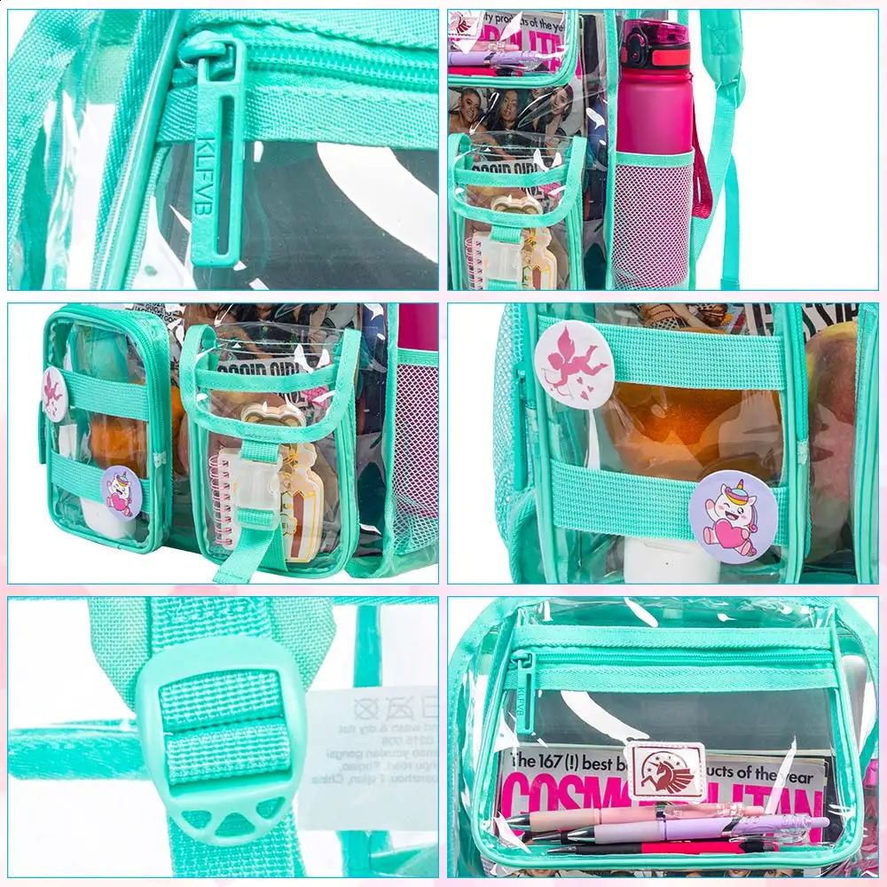 Transparent transparent heavy-duty backpack 240824
