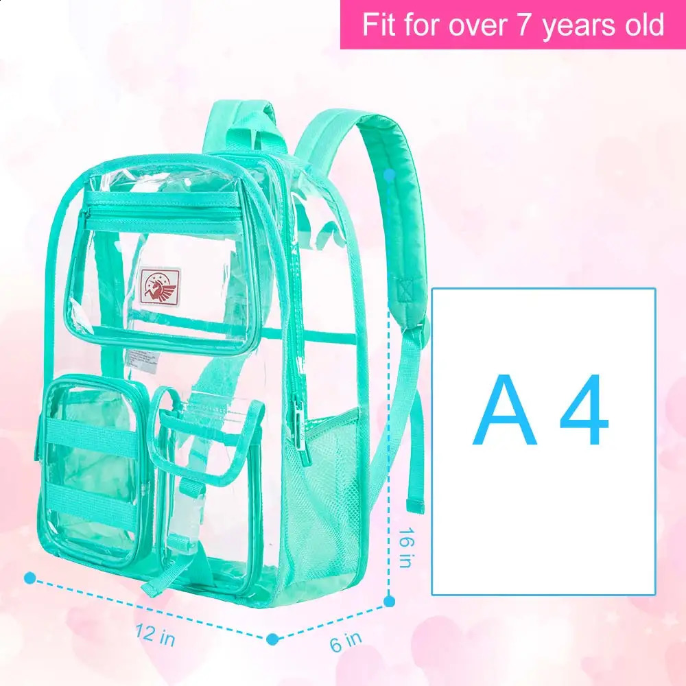 Transparent transparent heavy-duty backpack 240824