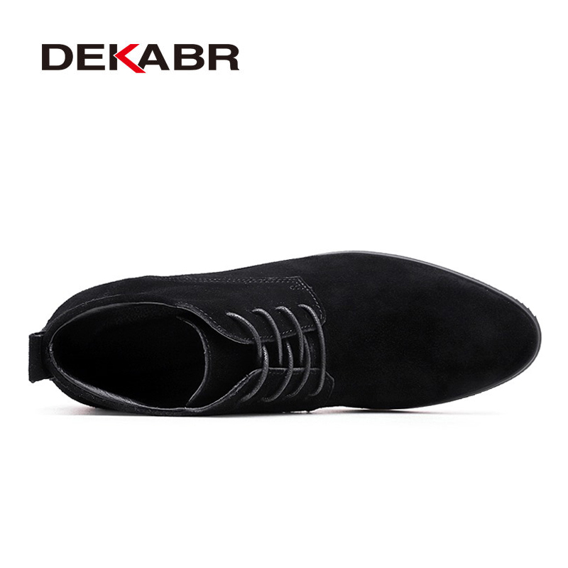DEKABR Handmade Cow Suede Casual Fahsion Ankle Brand Outdoor Comfortable Boots For Men Footwear 7757