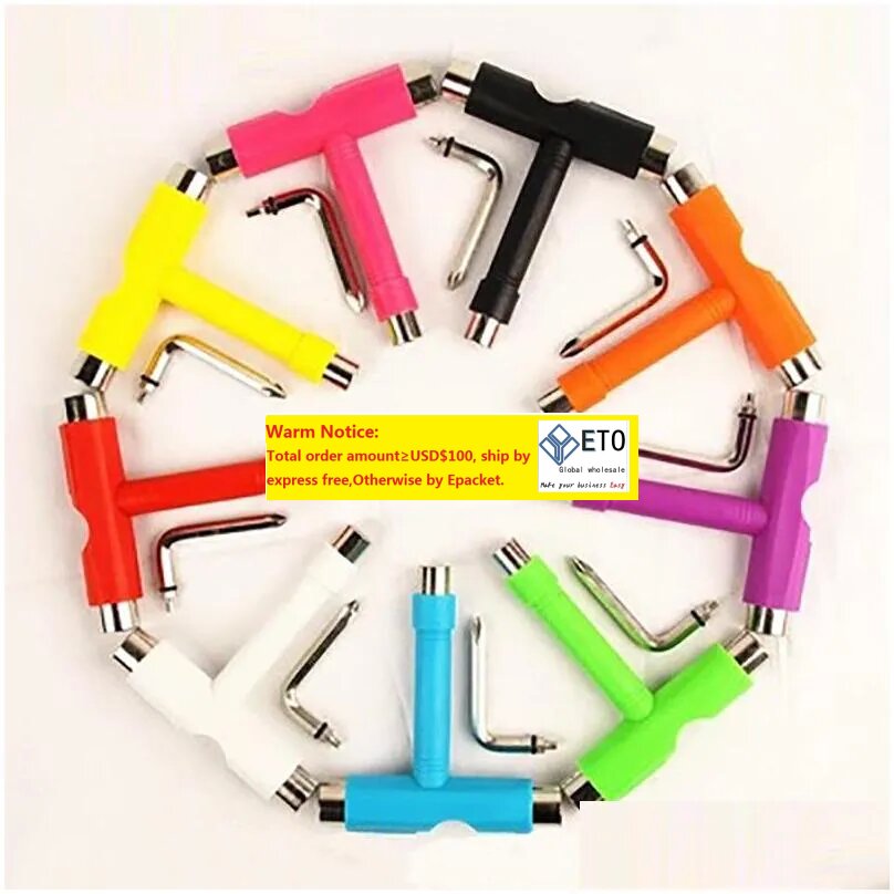 Other Hand Tools Socket Wrench T Type Handtools Iron Skate Board Bearing Spanner Dance Special Tools Non Slip Plastic 2 5Gy G2 Drop Dhzaj LL