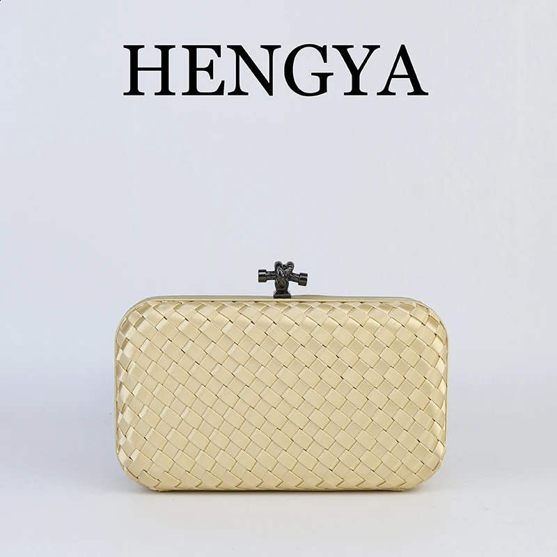 Womens Multipurpose woven Clutch Bag Dyed Fabric Elegant Wedding Banquet Dress Evening Dinner Handbag Crossbody purse with 240722 8169 4