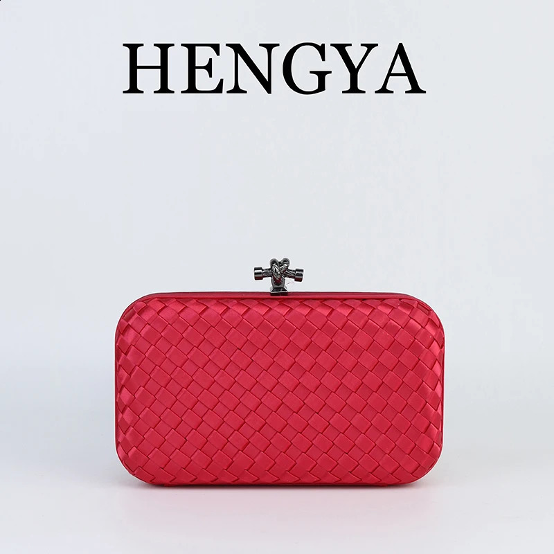 Womens Multipurpose woven Clutch Bag Dyed Fabric Elegant Wedding Banquet Dress Evening Dinner Handbag Crossbody purse with 240722 8169 4