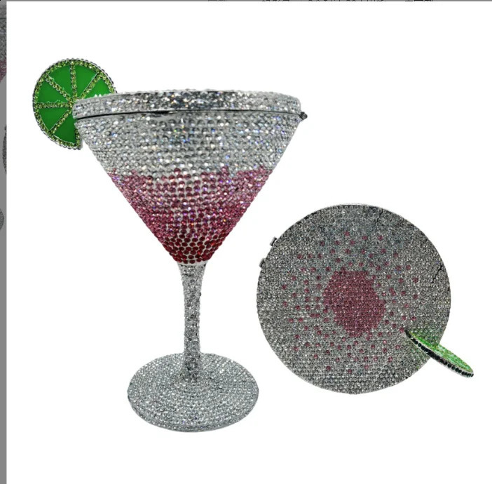 XIYUAN est Dia Goblet Martini Evening Bags City-Girl Gems Lovely Bridal Party Purse Stone Day Clutch Pouch 240926 4