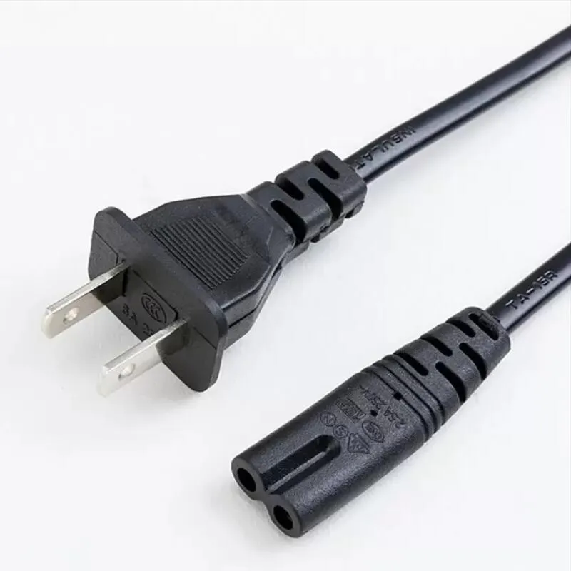 Power Supply Cord Mains Cable For Charger Printer PS4 PS3 XBOX Console Hair Catcher Cooker Toaster Replacement Line 1.5M 2 Pin LL