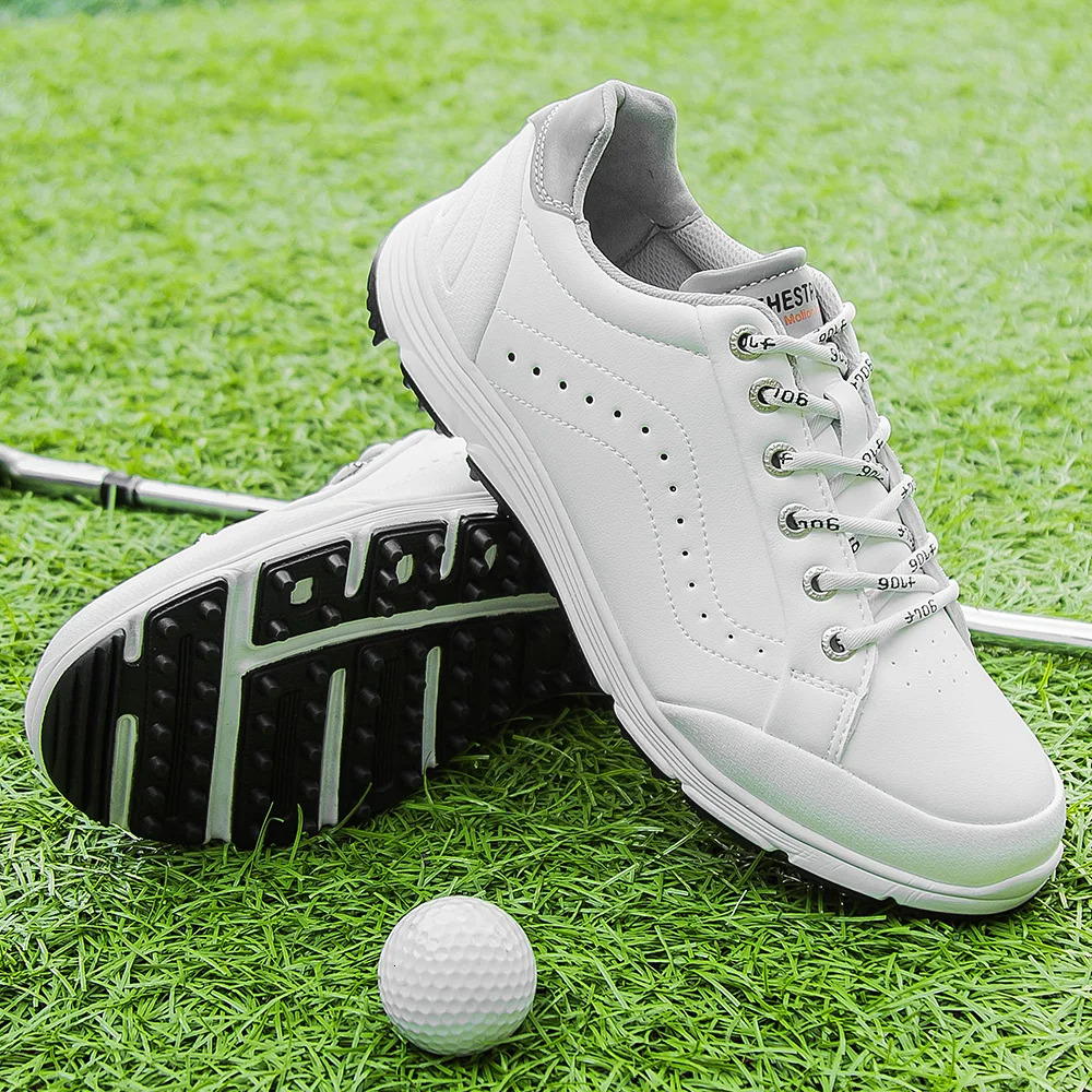 Waterproof Shoes Red Black Outdoor Light Weight Quality Golf Men Comfortable Walking Gym Sneakers 02c37