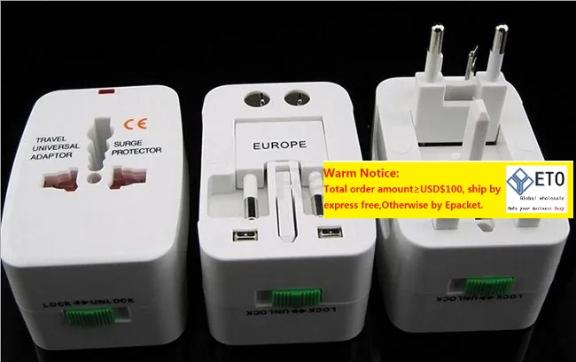 All In One Universal International Travel Power Plug Adapter AC Wall Adaptor Transformer With AU US UK EU Multifunction Socket Portable LL