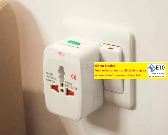 All In One Universal International Travel Power Plug Adapter AC Wall Adaptor Transformer With AU US UK EU Multifunction Socket Portable LL