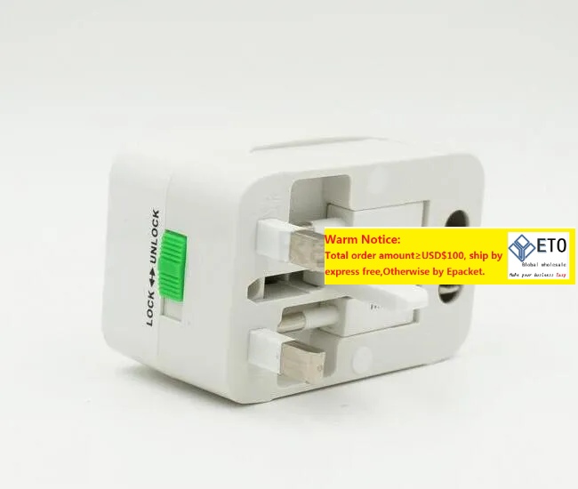 All In One Universal International Travel Power Plug Adapter AC Wall Adaptor Transformer With AU US UK EU Multifunction Socket Portable LL