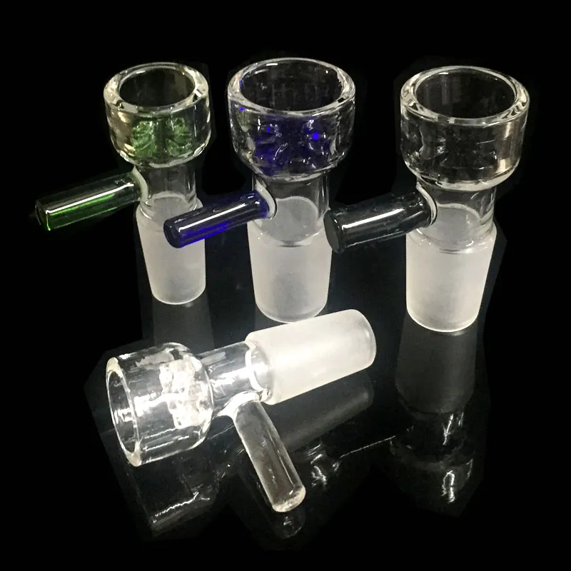 Wholesale Glass Bowls with Blue Green black clear Snowflake Filter Bowl for Glass Bongs 10mm 14mm 18mm Fit Oil Rigs Glass Bongs LL