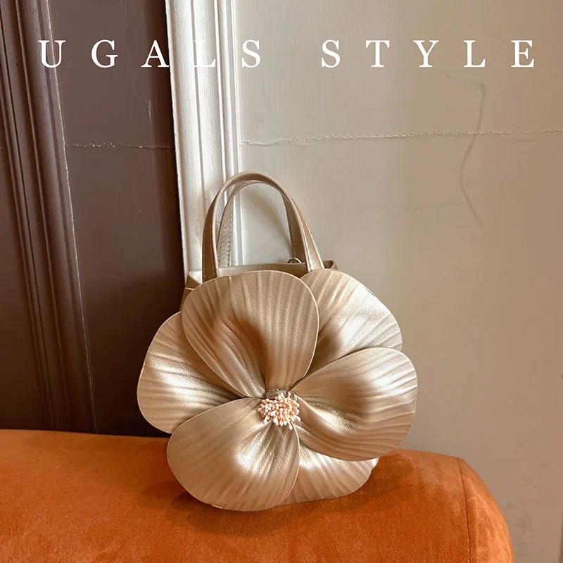 Drawstring Women Rose Bag wer Handbag Creative Evening Dinner Purse Shoulder Crossbody Chain 539b 4