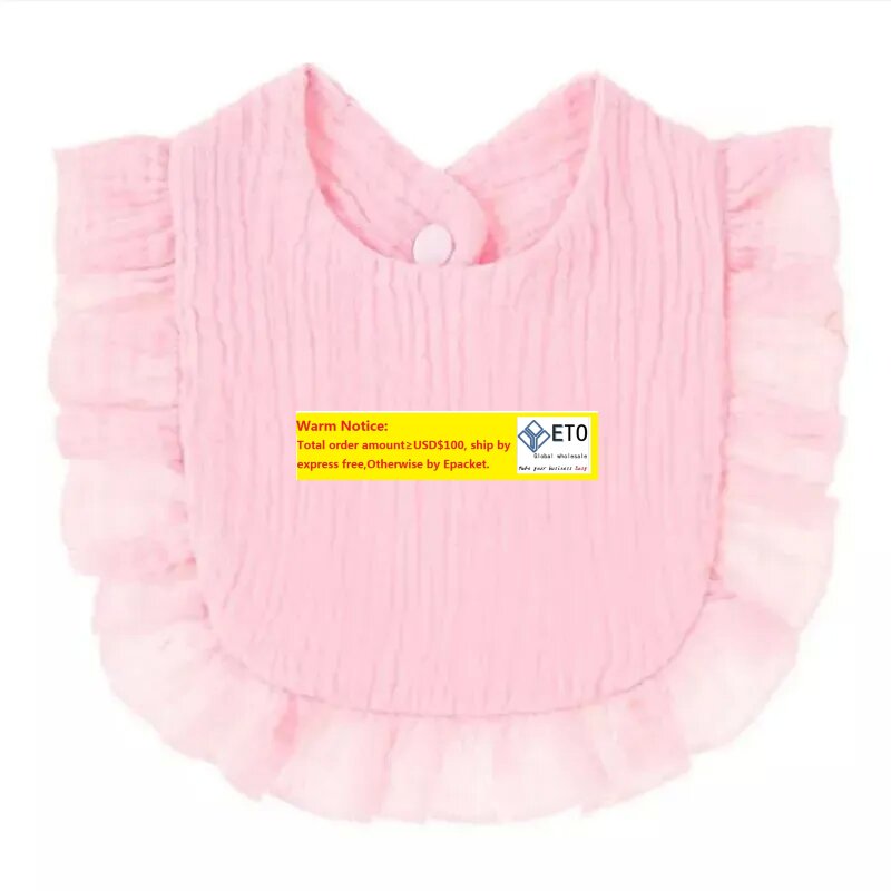 Baby Burp Cloths Solid Color Infant Bibs Newborn Ruffle Cotton Saliva Towels Turban Lace Feeding Bib Infant Boy Girl Bandana 11 LL