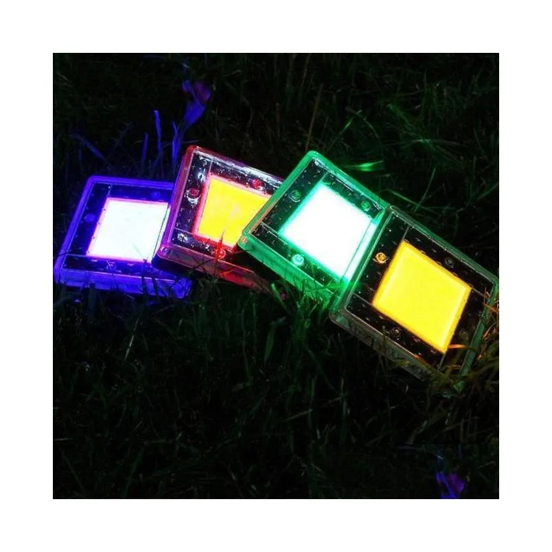 Other Outdoor Lighting 6X6 Solar Paver Brick Lights Square Underground Lamp Inground Pathway Light For Garden Road Path Landscape Dr LL