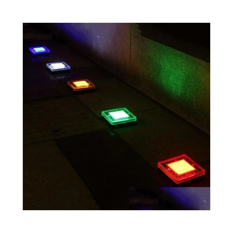Other Outdoor Lighting 6X6 Solar Paver Brick Lights Square Underground Lamp Inground Pathway Light For Garden Road Path Landscape Dr LL