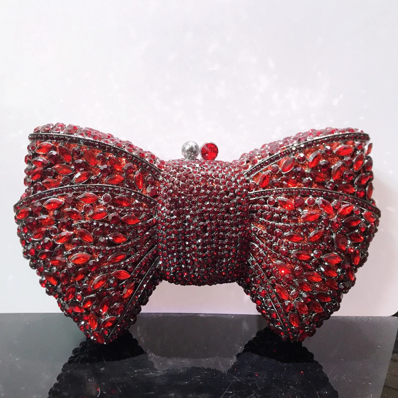 XIYUAN 15 Color Fashion Hollow Bow Woman Evening Bag Wedding Bride Dia Stone Purse Crystal Banquet Gala Party Dinner Handbag 240615